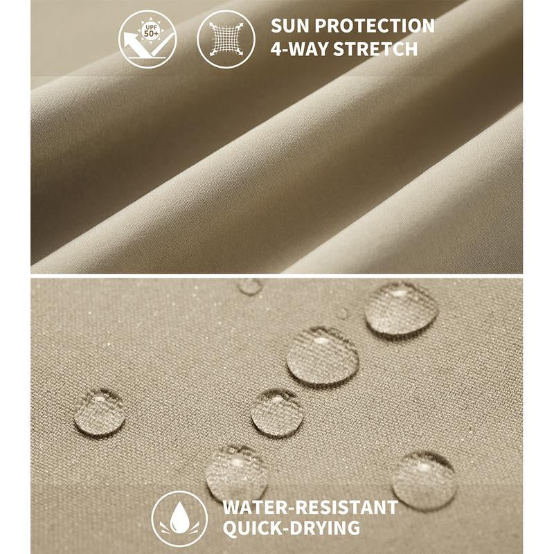 Men'S Hiking Pants Lightweight Cargo Pants Quick Dry Water Resistant Golf Joggers with Zipper Pockets Elastic Waist Pants