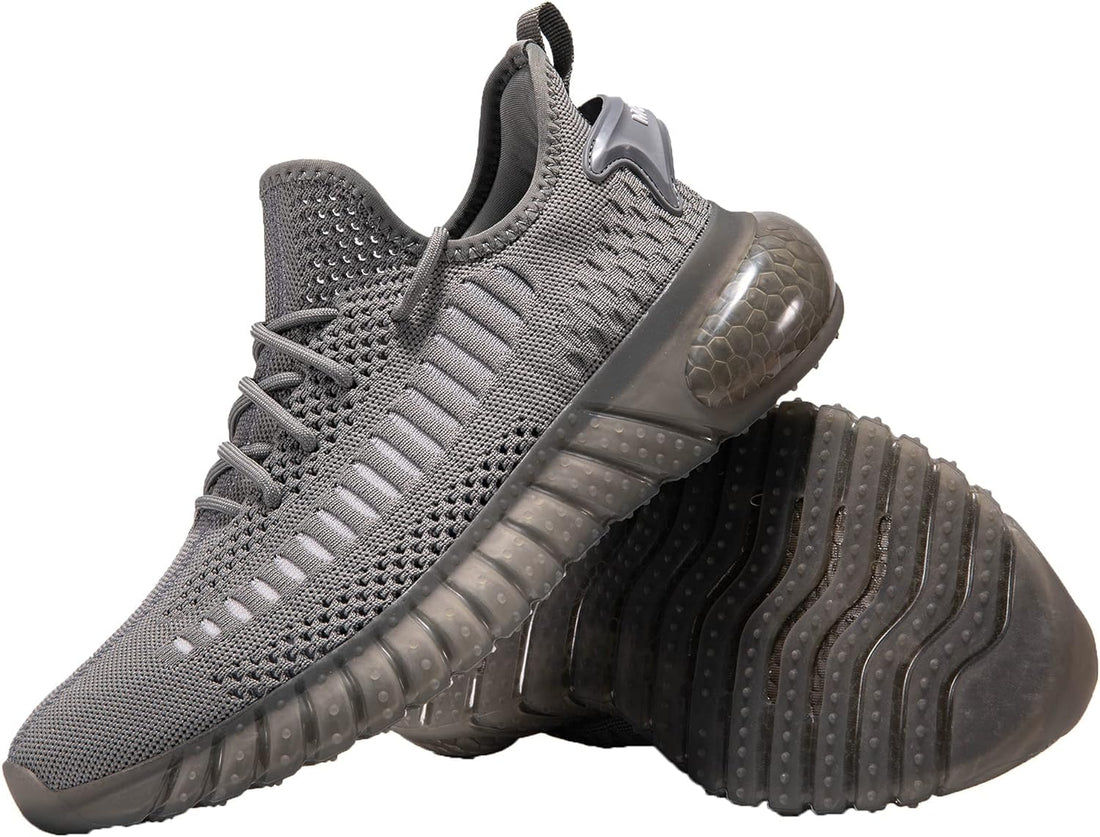 Men'S Athletic Walking Shoes Outdoor Running Shoes Slip on Fashion Sneaker Darkgrey 13