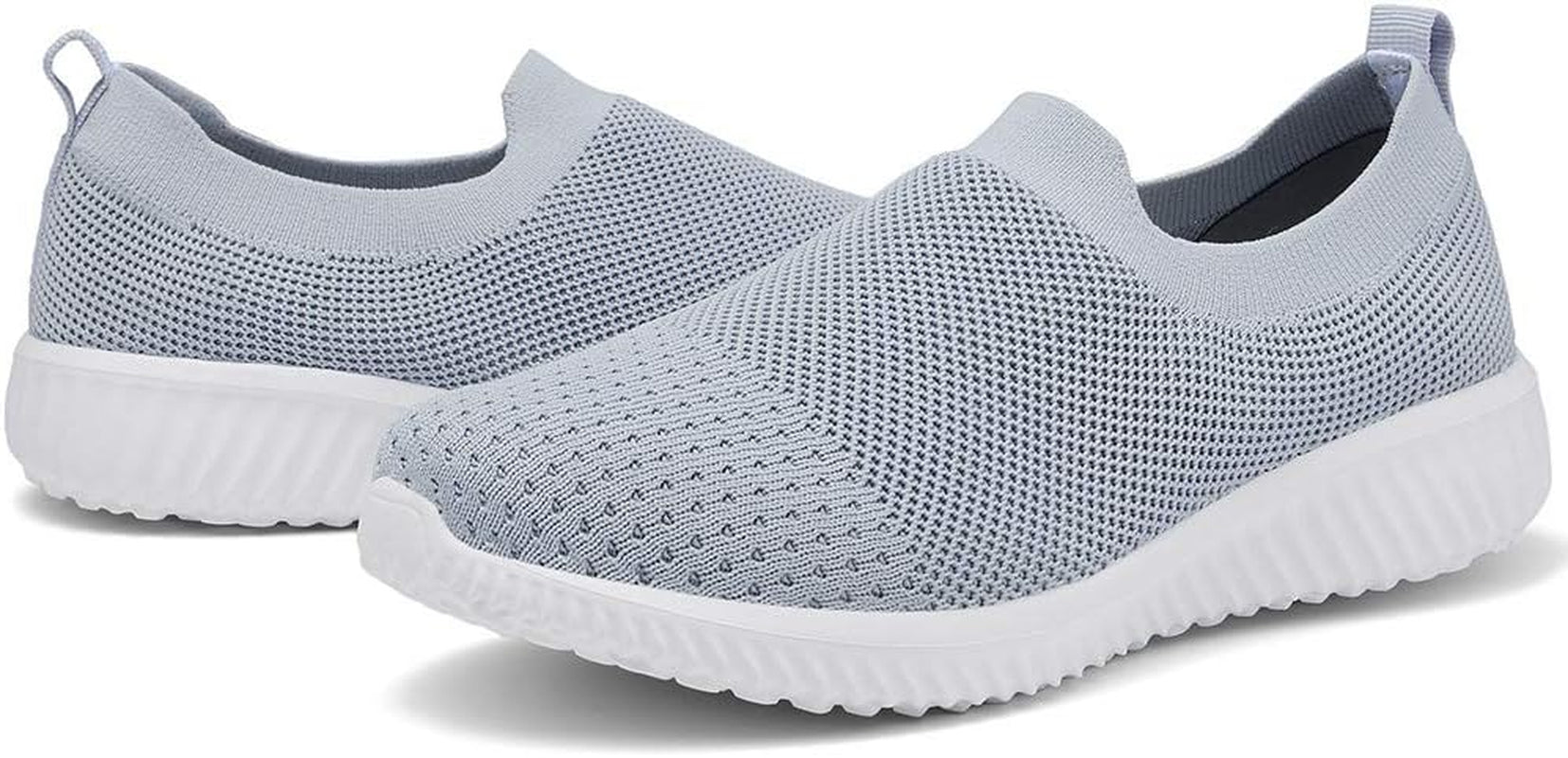 Walking Shoes Women Slip on Sneakers Knit Lightweight Comfortable Breathable Nurse Shoes for Work Travel