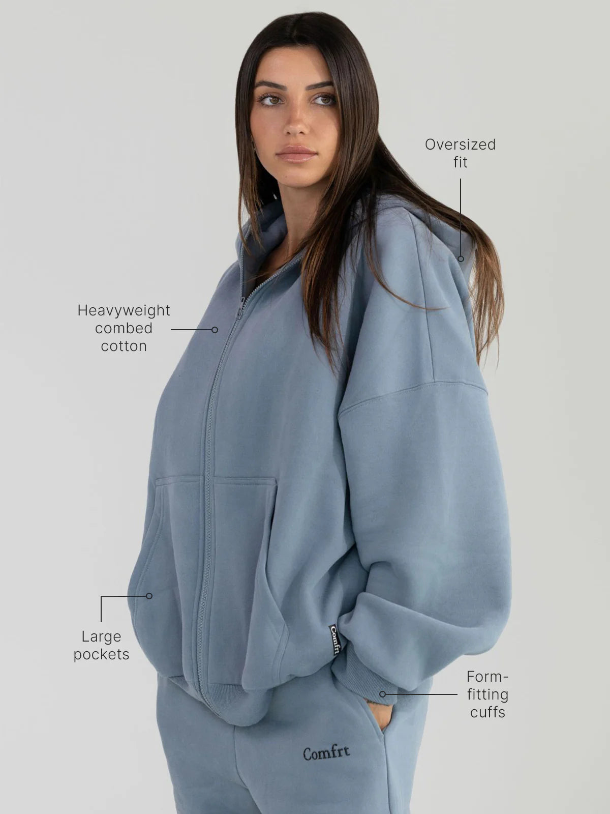 Cloud Zip Hoodie For Matured Women