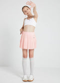 Girls' Tennis Skirts Pleated Golf Skort with Shorts Pockets Kids Athletic Active Wear