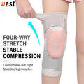Sports Protective Gear Sports Knee Brace with Side Spring Stabilizers & Patella Gel Pads - Anti-Slip Adjustable Compression Sleeve for Meniscus Tear, Arthritis, Running, & Gym