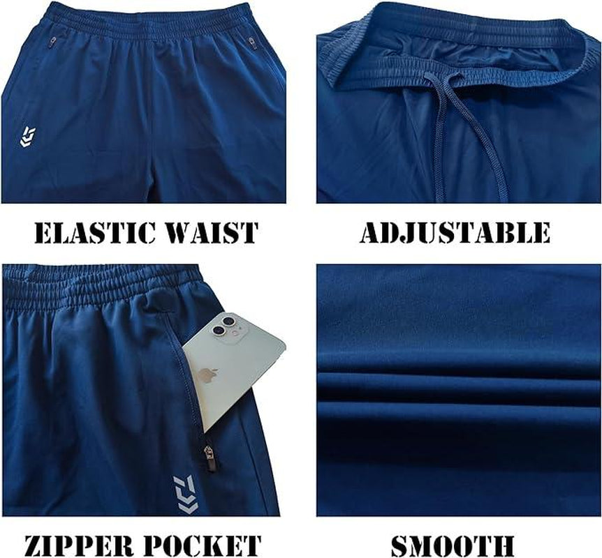 Men'S 2 Pack Sweatpants with Zipper Pockets Jogging Pants Suit Tapered Athletic Pants for Men Running,Workout,Lounge Men'S Tapered