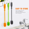 Silicone Bottle Cleaning Brush with Long Handle, 12.5