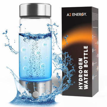A2 Hydrogen Water Bottle,420Ml Glass Hydrogen Water Generator Rechargeable Hydro