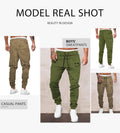Mens Sweatpants Causal Fit Tapered Track Pants with Pockets Athletic Joggers for Men Workout, Running, Gym Khaki US 36(L)