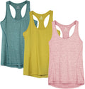 Women'S Racerback Workout Athletic Running Tank Tops (Pack of 3)