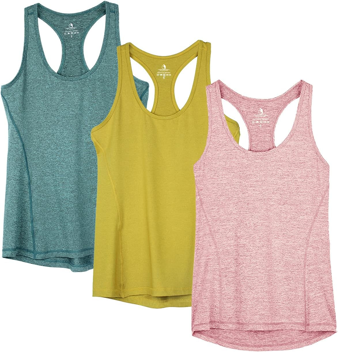 Women'S Racerback Workout Athletic Running Tank Tops (Pack of 3)