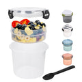 Overnight Oats Containers with Lids and Spoon,Mason Jars,20 Oz Glass Oatmeal Container to Go for Chia Pudding Yogurt Salad Cereal Meal Prep Jars Clear