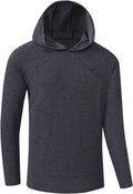 Mens Pullover Hoodies Workout Sweatshirts Breathable with Adjustable Athletic Fashion Gray Size L