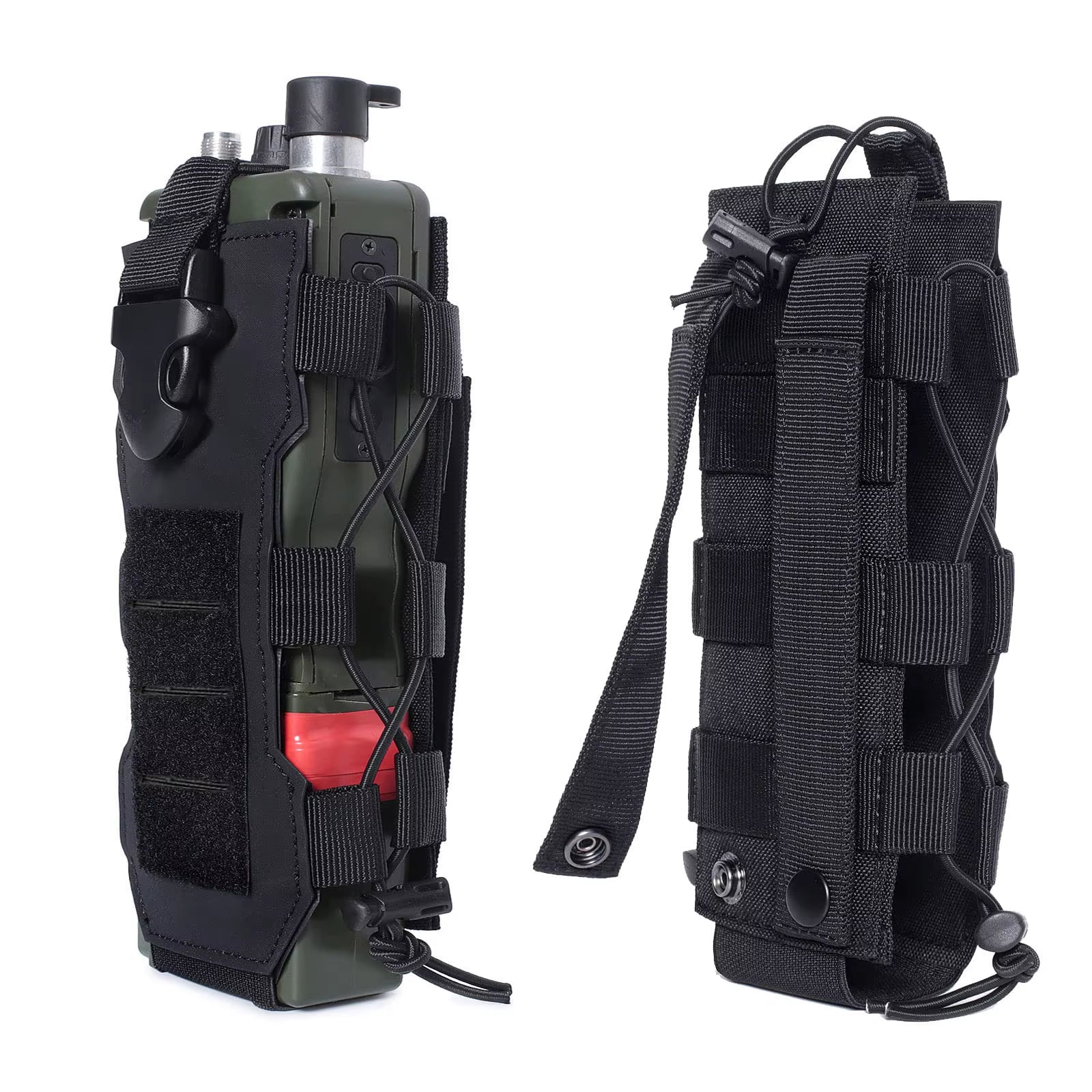 Laser Cut Design Molle Adjustable Water Bottle Holder 40 Oz Tactical Bottle Pouch for Backpack Belt Molle Radio Pouch Holder