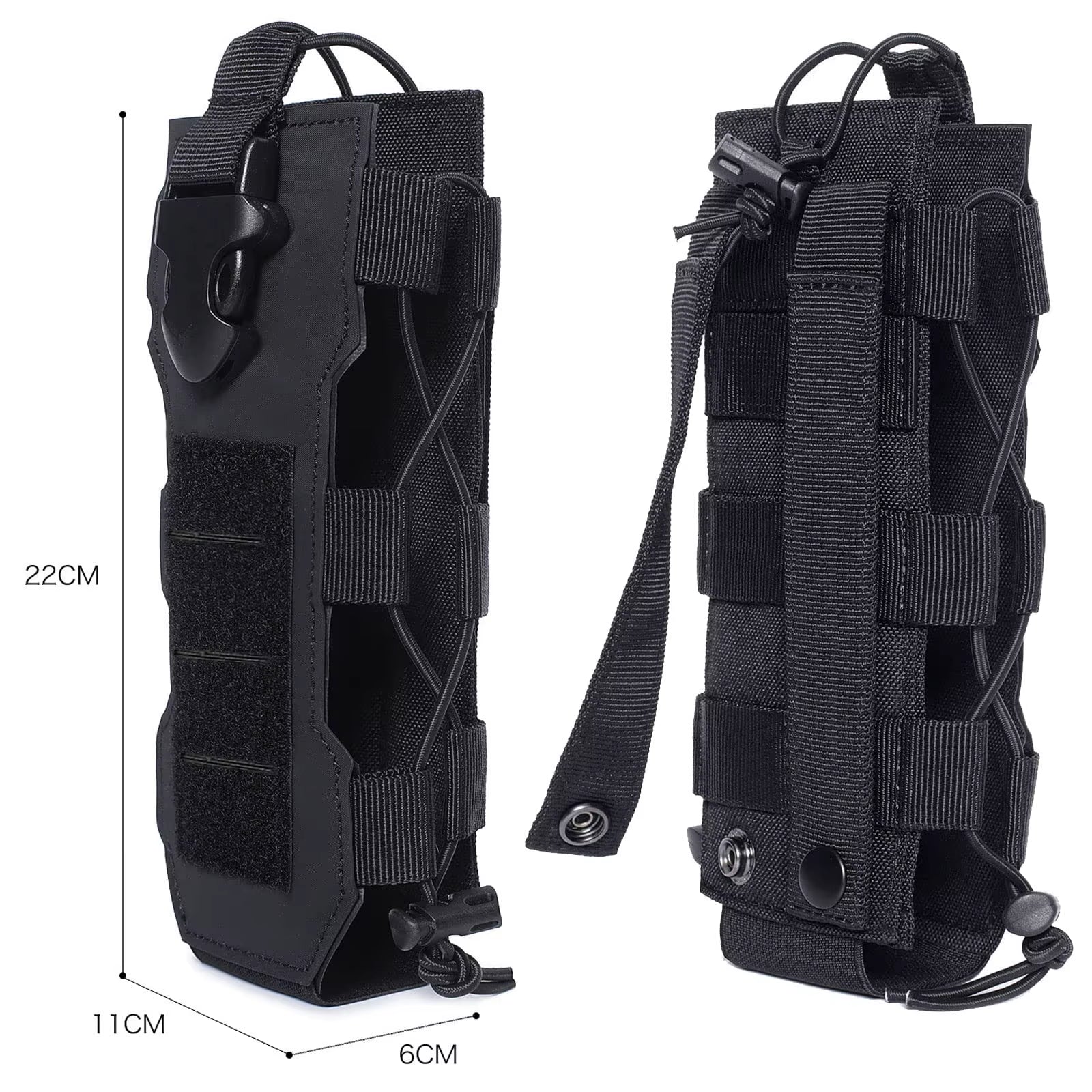 Laser Cut Design Molle Adjustable Water Bottle Holder 40 Oz Tactical Bottle Pouch for Backpack Belt Molle Radio Pouch Holder