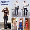 ESOFT Women'S Crossover Flare Leggings, High Waisted Wide Leg Flared Yoga Pants Outdoorfun