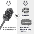 Silicone Bottle Cleaning Brush with Long Handle, 12.5
