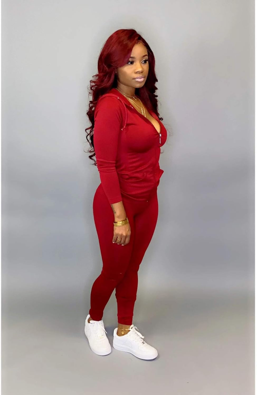 Womens Sweatsuit Set Two Piece Outfits Top + Skinny Long Pants Tracksuits Jogging Suits Jumpsuits