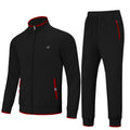 Men'S Tracksuits Sweatsuits for Men Set Track Suits 2 Piece Casual Athletic Jogging Warm up Full Zip Sweat Suits Black XL