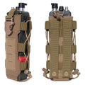 Laser Cut Design Molle Adjustable Water Bottle Holder 40 Oz Tactical Bottle Pouch for Backpack Belt Molle Radio Pouch Holder