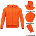 Men'S Hoodie Sweatsuit Full-Zip Thick Fleece Track Suits Casual Jogger Set Outdoor Sportswear