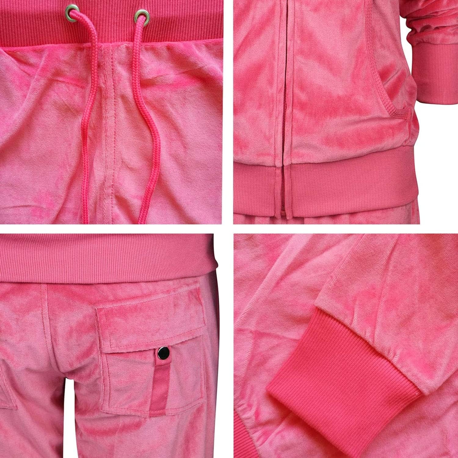 Velour Tracksuit Womens 2 Pieces Joggers Outfits Jogging Sweatsuits Set Soft Sports Sweat Suits Pants