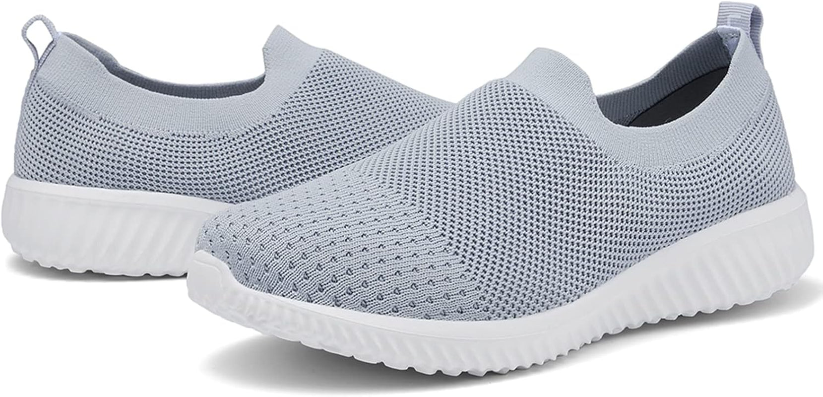 Walking Shoes Women Slip on Sneakers Knit Lightweight Comfortable Breathable Nurse Shoes for Work Travel