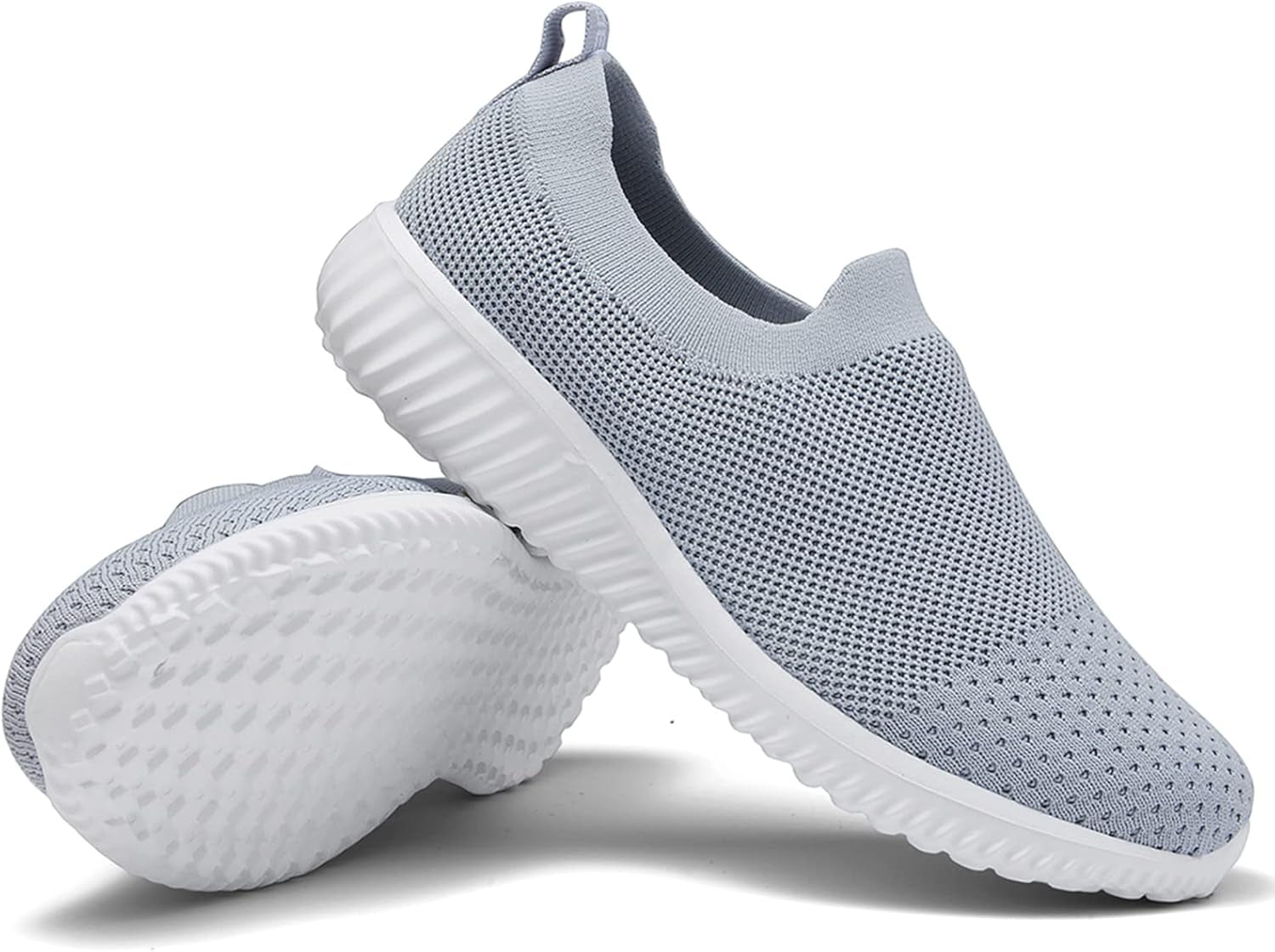 Walking Shoes Women Slip on Sneakers Knit Lightweight Comfortable Breathable Nurse Shoes for Work Travel