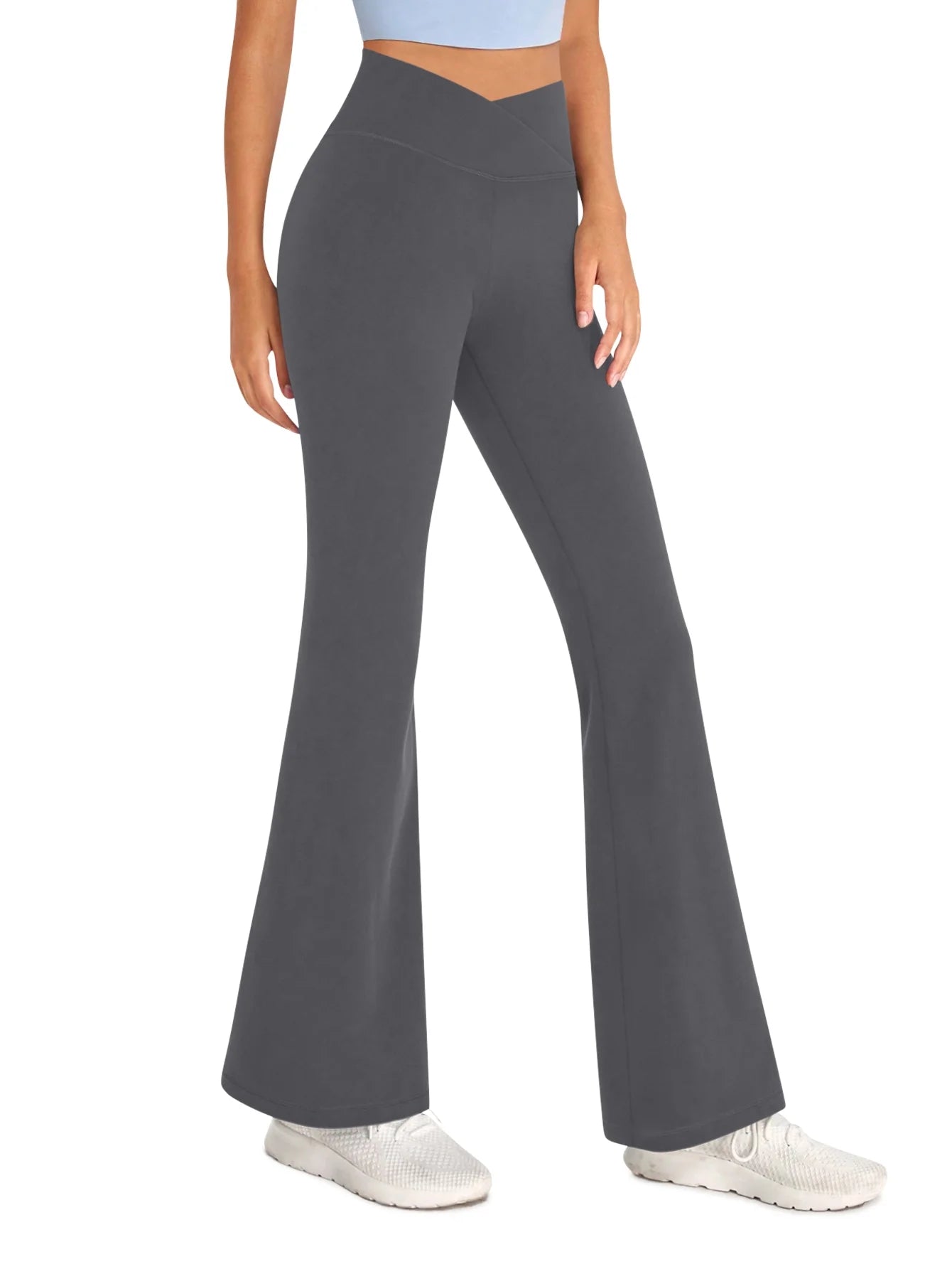 3-Pack Flare Leggings for Women- Crossover Yoga Pants Women’S Clothing Made in USA