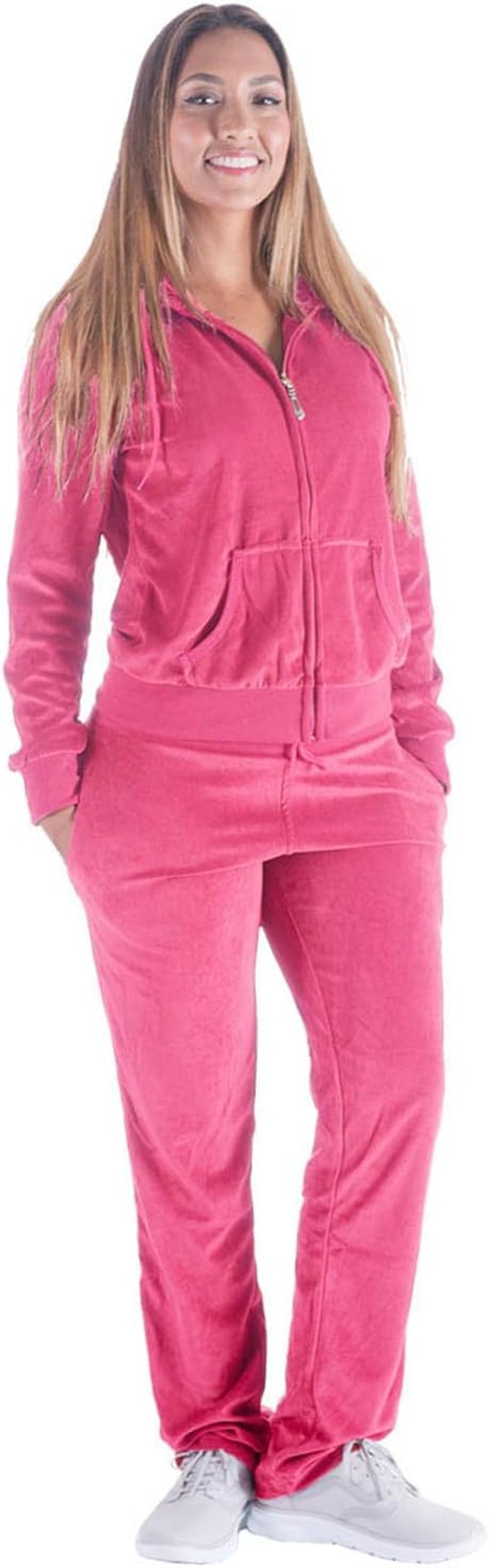 Velour Tracksuit Womens 2 Pieces Joggers Outfits Jogging Sweatsuits Set Soft Sports Sweat Suits Pants