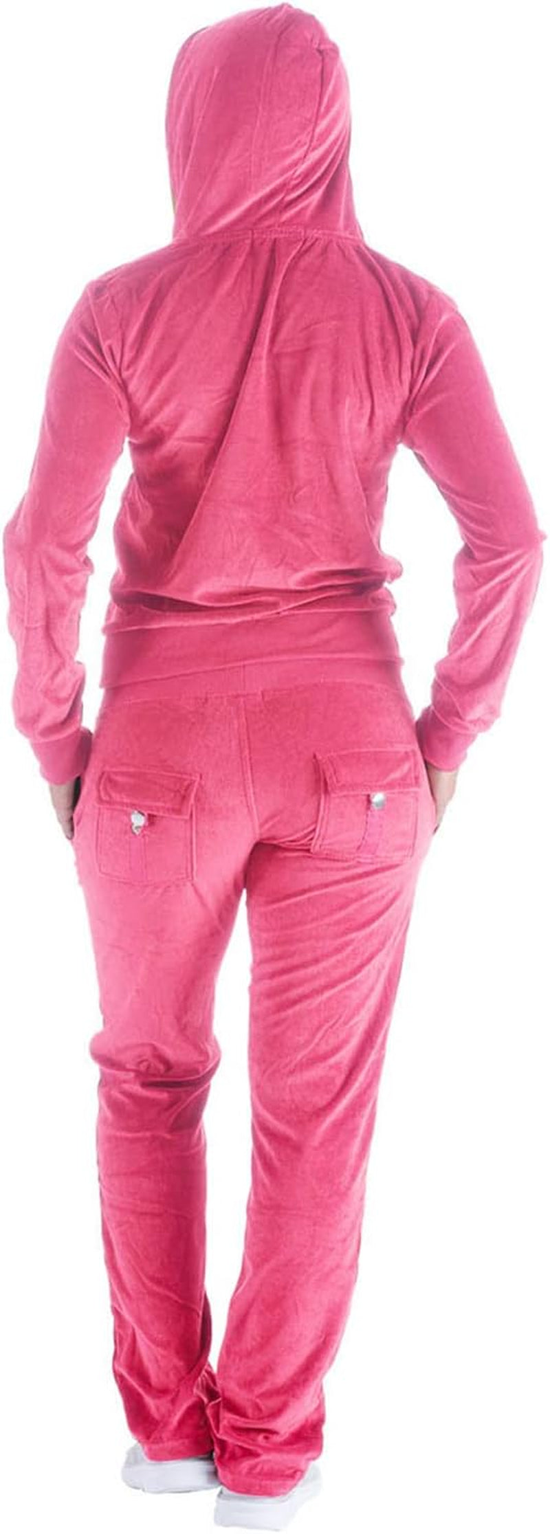 Velour Tracksuit Womens 2 Pieces Joggers Outfits Jogging Sweatsuits Set Soft Sports Sweat Suits Pants