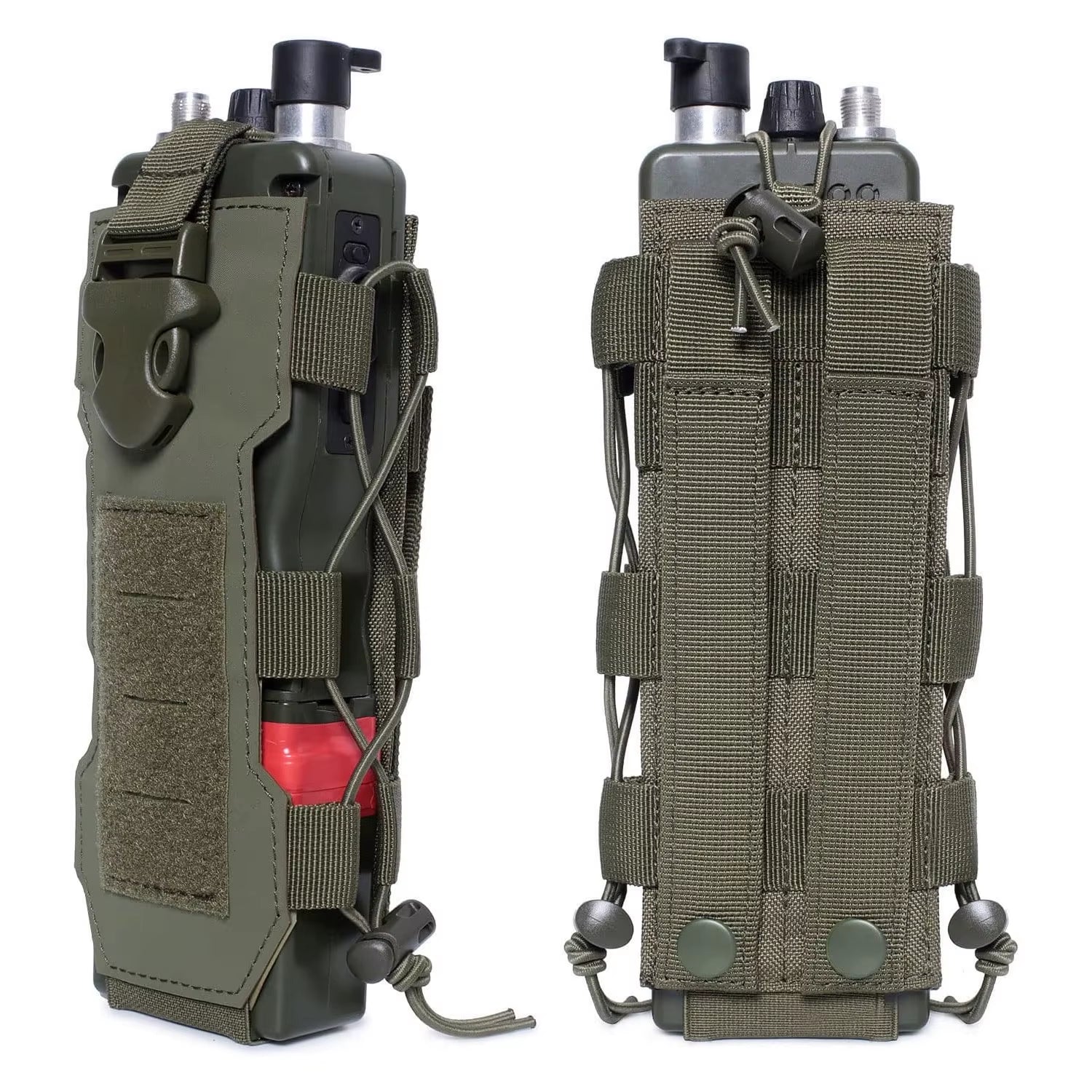 Laser Cut Design Molle Adjustable Water Bottle Holder 40 Oz Tactical Bottle Pouch for Backpack Belt Molle Radio Pouch Holder