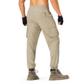 Men'S Hiking Pants Lightweight Cargo Pants Quick Dry Water Resistant Golf Joggers with Zipper Pockets Elastic Waist Pants
