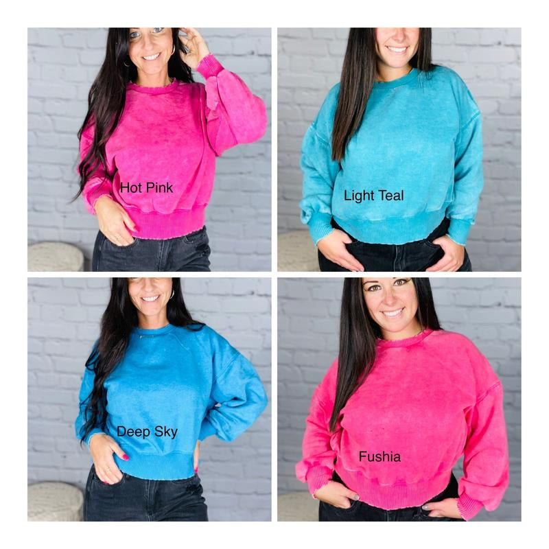 acid wash oversized pullover