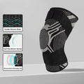 Sports Protective Gear Sports Knee Brace with Side Spring Stabilizers & Patella Gel Pads - Anti-Slip Adjustable Compression Sleeve for Meniscus Tear, Arthritis, Running, & Gym