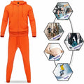 Men'S Hoodie Sweatsuit Full-Zip Thick Fleece Track Suits Casual Jogger Set Outdoor Sportswear
